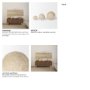 70219 - Sunita Set of 3 Beige Paper Mache Orbs
