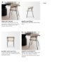 70247 - Carolyn Contoured Back Dining Side Chair | Oatmeal Fabric w/ Metal