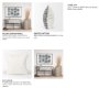70309-CFD - Jolie 22x22 Cream w/ Black Print Linen Square Pillow Cover w/Filler