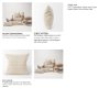 70325-CFD - Jace 22x22 Cream/Beige Stripe Linen-Cotton Square Pillow Cover w/Down Filler