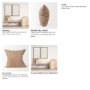 70330 - Jacklyn 22x22 Brown Linen Square Decorative Pillow Cover