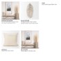 70345 - Khloe 20x20 Cream Square Pillow Cover