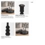 70359 - Haute Large Matte Black Blown Glass Candlestick