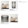 70361 - Dawn 11.4" Ribbed Smoke Gray Glass Vase