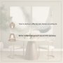 70563-AB - Allyson 42" Round Pedestal Dining Table | Banswara White Marble & Brown Wood | Seats 4