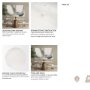 70563-AB - Allyson 42" Round Pedestal Dining Table | Banswara White Marble & Brown Wood | Seats 4