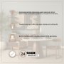 70565-AB - Allyson 48" Round Pedestal Dining Table | Banswara White Marble & Brown Wood | Seats 4