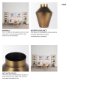 70666 - Perrin Large Brushed Gold Metal Decorative Vase
