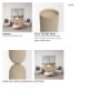 70710 - Qamra Short Beige Textured Metal Pillar Candle Holder