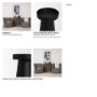 70713 - Quadir Short Matte Black Metal Candle Holder