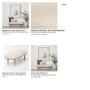 70797 - Shae Brown Wood w/ Oatmeal Fabric Bench