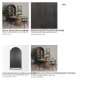 70827 - Sloan 42W x 80H Black Wood W/Black Metal Frame Arched Cabinet