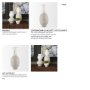 70956 - Torres Tall Textured Off White w/ Gold Metal Vase