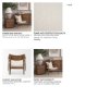 71015 - Haggen Medium Brown Oak Wood w/ Cream Fabric Accent Chair