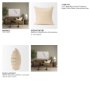 71086-CFD - Jaela 22x22 Beige/Black Striped Checkered Square Throw Pillow Cover w/Down Filler