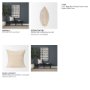 71097 - Jaxon 22x22 Beige/Black Striped Cotton-Linen Square Pillow Cover