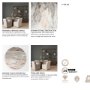 71103-AB - Allyson 54" Round Pedestal Dining Table | Savar Pink Marble & Brown Wood | Seats 6