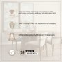 71108-AB - Jovani 94"L x 47"W Oval Pedestal Dining Table | Modern | Light Brown Wood | Seats 8
