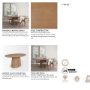 71108-AB - Jovani 94"L x 47"W Oval Pedestal Dining Table | Modern | Light Brown Wood | Seats 8