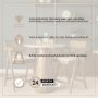 71134-AB - Allyson 32" Round Pedestal Dining Table | Savar Pink Marble & Brown Wood | Seats 2