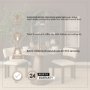 71136-AB - Allyson 42" Round Pedestal Dining Table | Cappuccino Marble & Dark Brown Wood | Seats 4