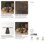 71137-AB - Allyson 54" Round Pedestal Dining Table | Cappuccino Marble & Dark Brown Wood | Seats 6