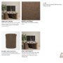 71193 - Curtis Barrel Back Dining Arm Chair | Brown Fabric w/ Tapered Wood