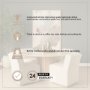 71216-AB - Marbrello 60" Round Dining Table | Boticcino Marble & Light Brown Wood | Seats 6