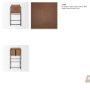 71226 - Stamford 36" Brown Leather Seat w/ Wood Back, Metal Frame Counter Stool