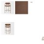 71228 - Parker Brown Leather Seat Gold Metal Counter Stool