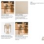 71256 - Carlisle Curved Back Dining Arm Chair | Cream Chenille w/ Brown Wood