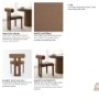 71258 - Tribeca Open Back Dining Side Chair | Mocha Fabric w/ Brown Wood