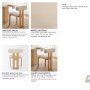 71259 - Tribeca Open Back Dining Side Chair | Cream Chenille w/ Brown Wood