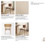 71261 - Motley Open Back Dining Side Chair | Cream Fabric w/ Brown Wood