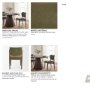 71274 - Cline Curved Back Dining Side Chair | Olive Fabric w/ Brown Wood