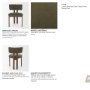 71316 - Soho Open Back Dining Side Chair | Olive Fabric w/ Brown Wood