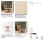 71356-AB - Sorrano 59" Round Pedestal Dining Table | Botticino Marble | Seats 6
