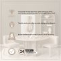 71357-ABC - Rivaro 59" Round Dining Table | Solid Beige Marble | Seats 6