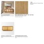 71382 - Valterra Light Brown Wood w/ Travertine 4 Door Sideboard