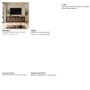 71409 - Valterra Dark Brown Wood w/ Cappuccino Marble 6 Door Media Console