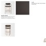 71426 - Parker Charcoal-Brown Leather Seat Gold Metal Counter Stool