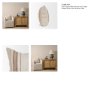 71440-CFD - Maeve 20x20 Square Natural Linen w/ Orange Stripes Pillow Cover w/Down Filler