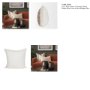 71463-CFNA - Levon 22x22 Plush Cream w/ Orange Dashed Stripes Pillow Cover w/Non-Allergen Filler