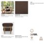 71504 - Lewis Mocha Fabric w/ Brown Wood Open Back Accent Chair