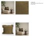 71535-CFD - Kambal 20x20 Dark Olive Cotton Pillow Cover w/Down Filler