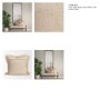 71539-CFD - Kambal 20x20 Light Beige Cotton Pillow Cover w/Down Filler