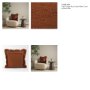 71555-CFD - Kambal 20x20 Copper Rust Cotton Pillow Cover w/Down Filler