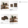 71605 - Benton Brown Wood w/ Brass Handle Decorative Box Set