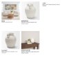 71666 - Basma White Scale Textured Ceramic Vase w/ Handles