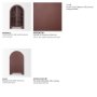 71712 - Rousseau Arched Curio Cabinet w/ Glass Doors | Burgundy Metal